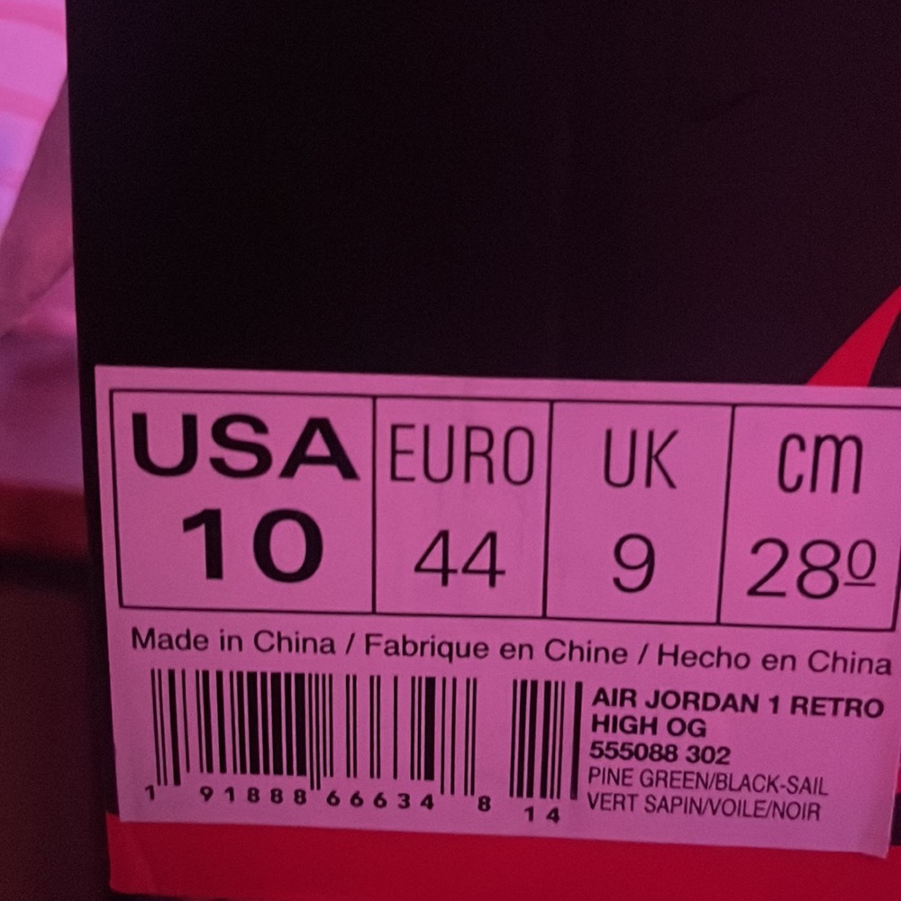 Jordan 1 pine green 1.0 flight club authenticated - Picture 13 of 13